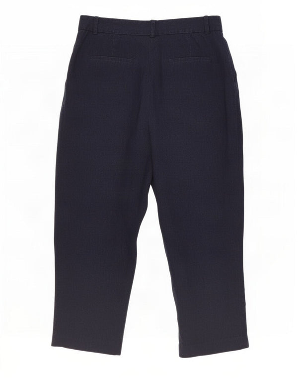 Pantaloni tăiați pentru femei Zara cu picioare largi Mediu L28 L24 In albastru bleumarin