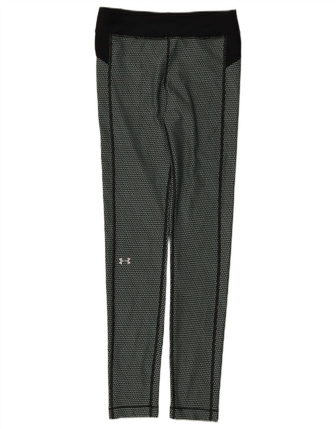 Leggings pentru femei Under Armour UK 10, poliester geometric negru mic