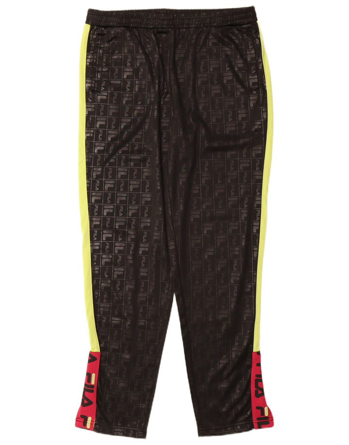 Pantaloni de trening cu grafic pentru femei Fila UK 14 Medium Black Colorblock