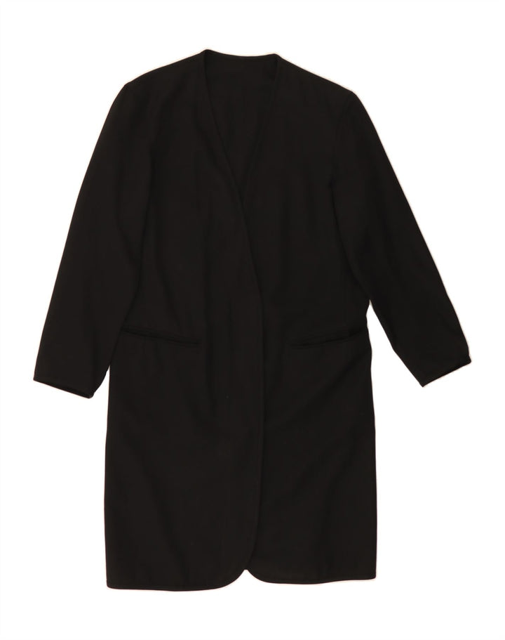 MOSCHINO Womens Longline Blazer Jacket UK 8 Small Black Vintage Moschino and Second-Hand Moschino from Messina Hembry 