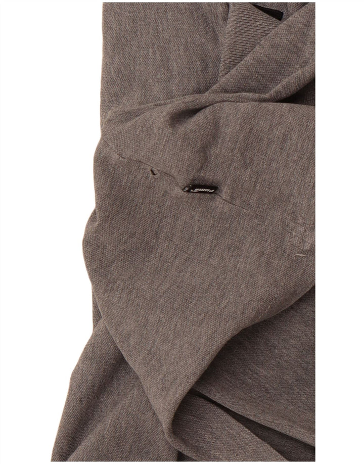 Tricou polo PUMA pentru bărbați, bumbac gri mediu