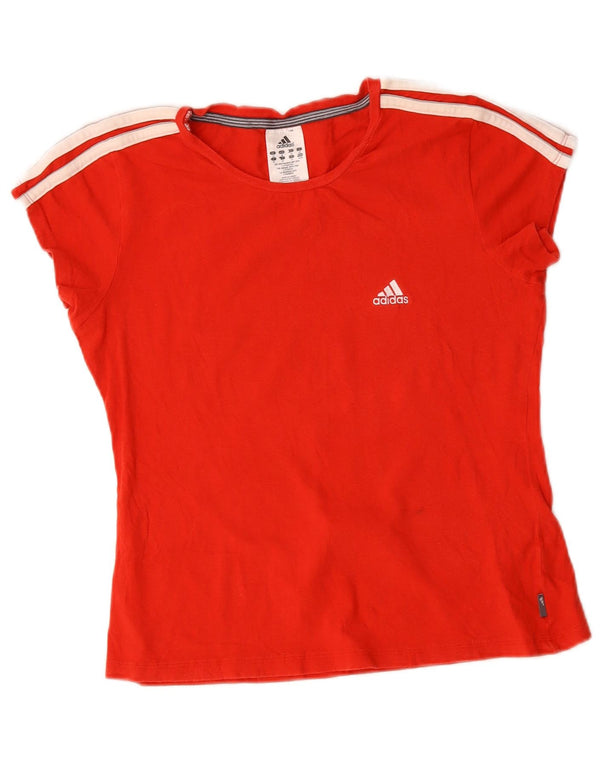 Tricou grafic Adidas pentru femei Top UK 14 Medium Red Bumbac