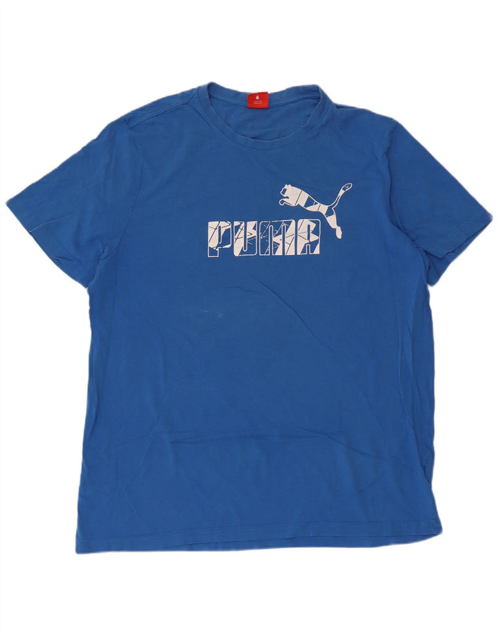 Tricou grafic PUMA pentru bărbați Top 2XL Bumbac albastru