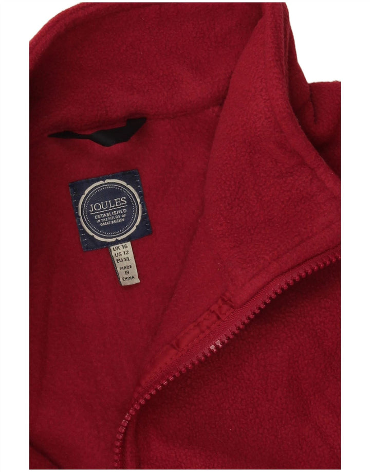 Jachetă fleece supradimensionată pentru femei Joules UK 16, mare, roz, poliester