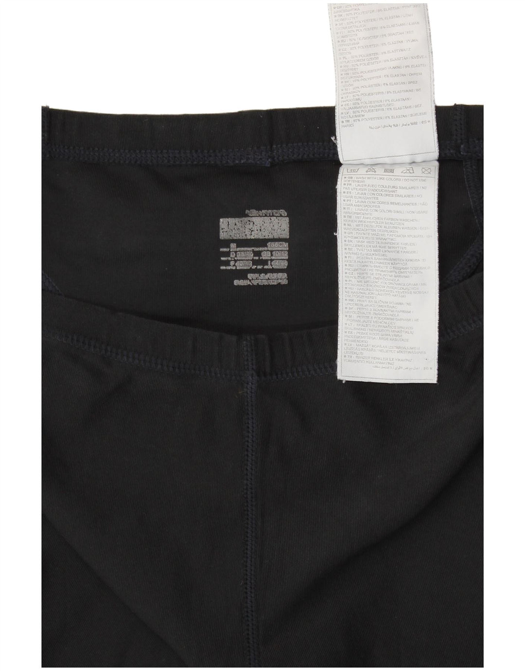 Leggings crop Nike pentru femei Marea Britanie 10/12 Mediu Negru Poliester Sport