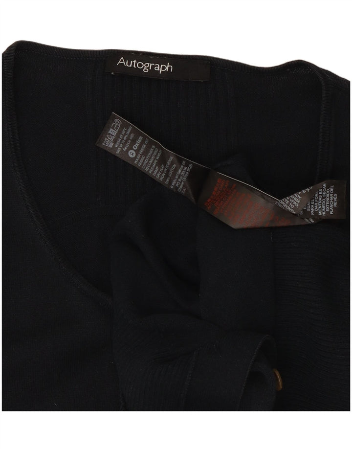 Pulover cardigan cu autograf Marks & Spencer pentru femei UK 16 mare bleumarin