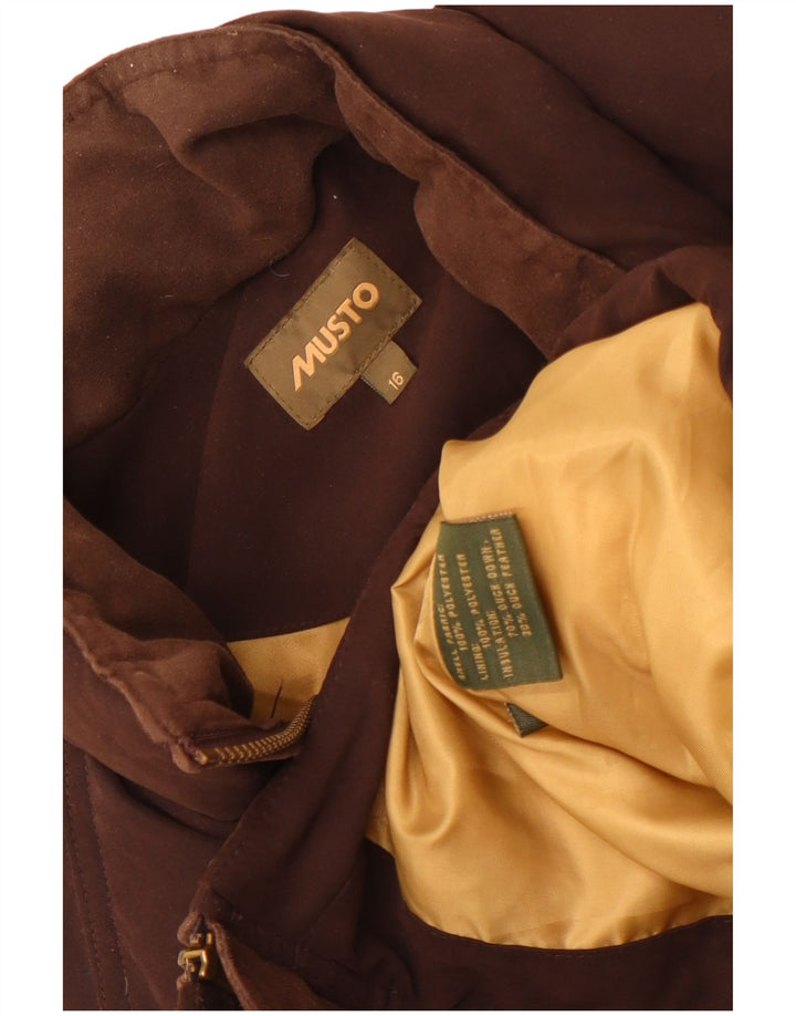 Musto Gilet căptușit pentru femei UK 16, mare, maro, poliester
