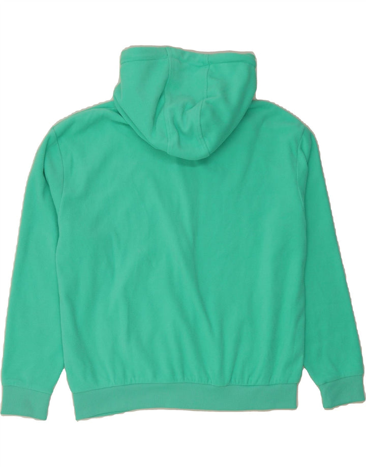 FILA Womens Oversized Hooded Fleece Jacket UK 16 Large Green Polyester Vintage Fila and Second-Hand Fila from Messina Hembry 