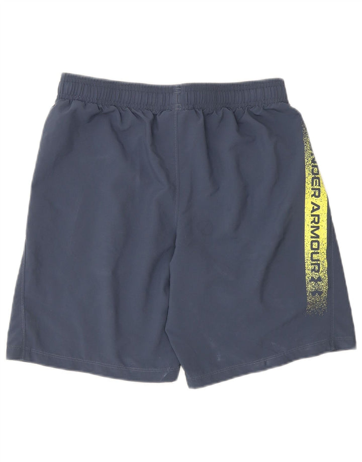 Pantaloni scurți sport grafic pentru băieți UNDER ARMOUR 11-12 ani, mari, albastru, poliester