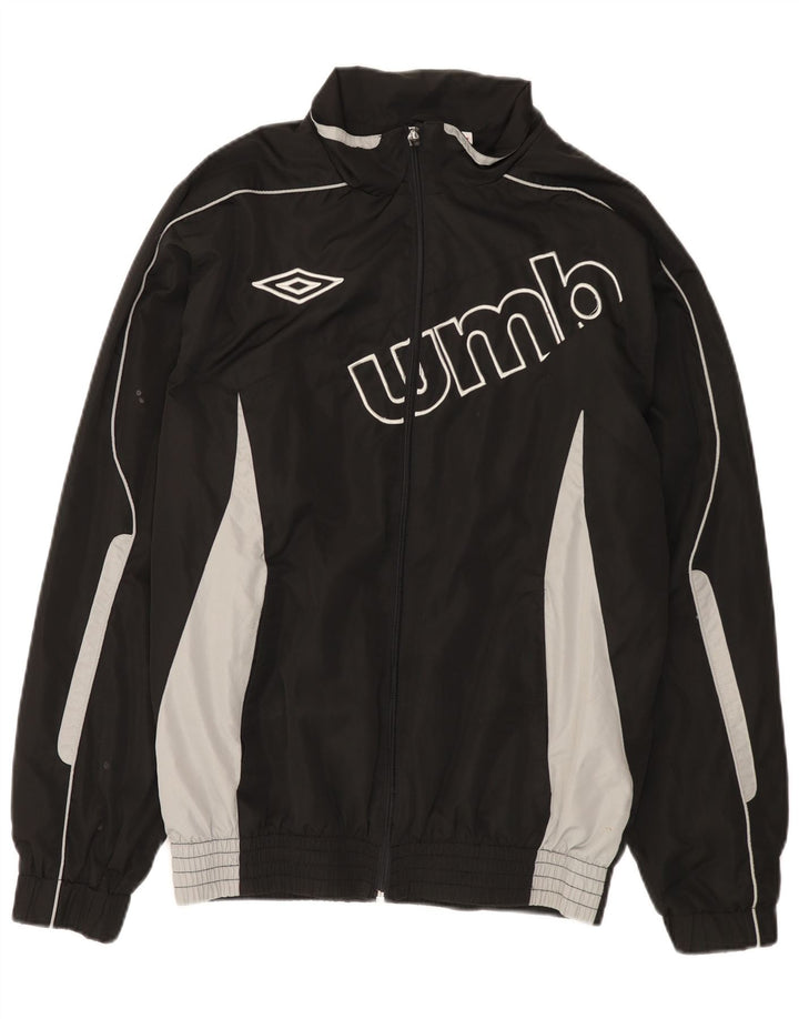 Jachetă de trening grafică pentru bărbați Umbro XL, poliester color bloc negru