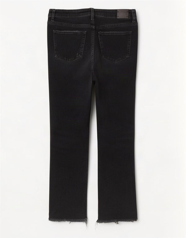 Blugi drepti distressed pentru femei Zara EU 38 Mici L28 L26 Negri