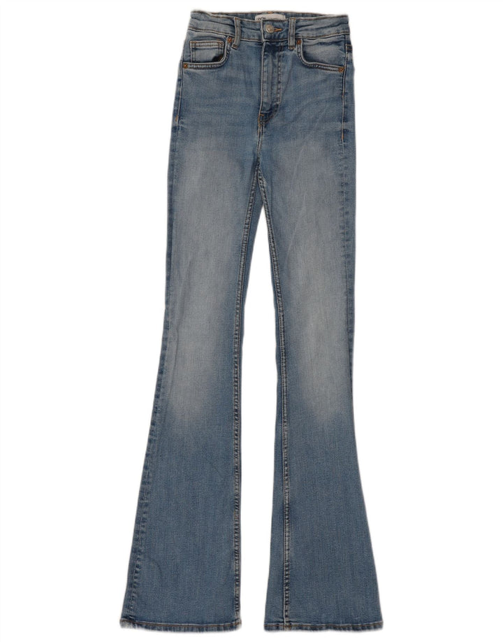 ZARA Womens Flared Jeans EU 32 2XS W24 L32 Blue