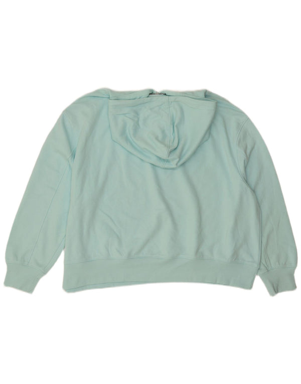 Pulover cu glugă supradimensionat pentru femei Marks & Spencer UK 20 2XL bumbac turcoaz