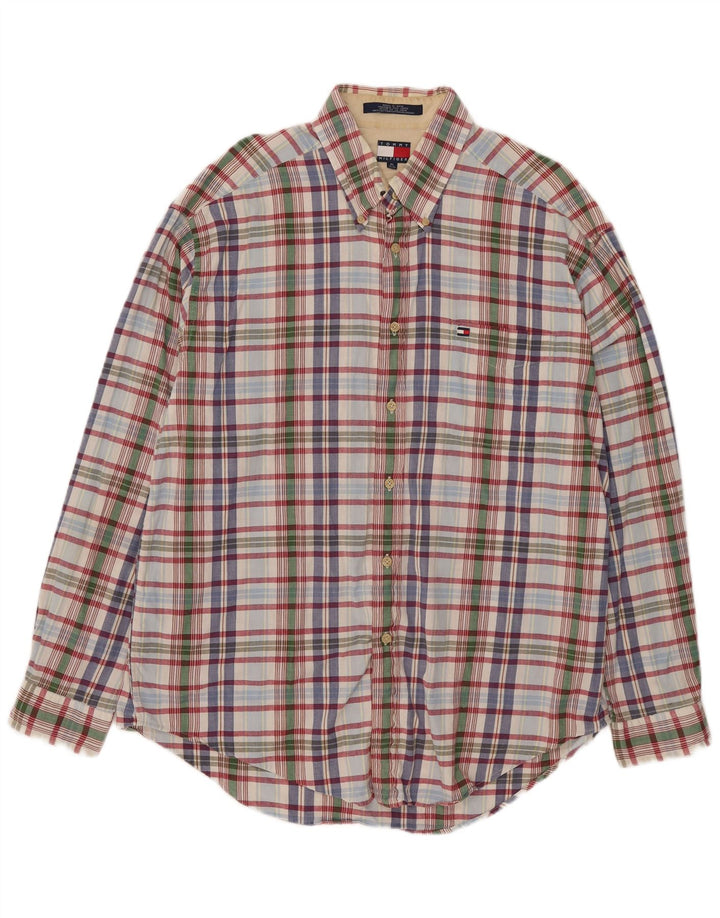 Cămașă pentru bărbați Tommy Hilfiger XL, bumbac cu carouri multicolore