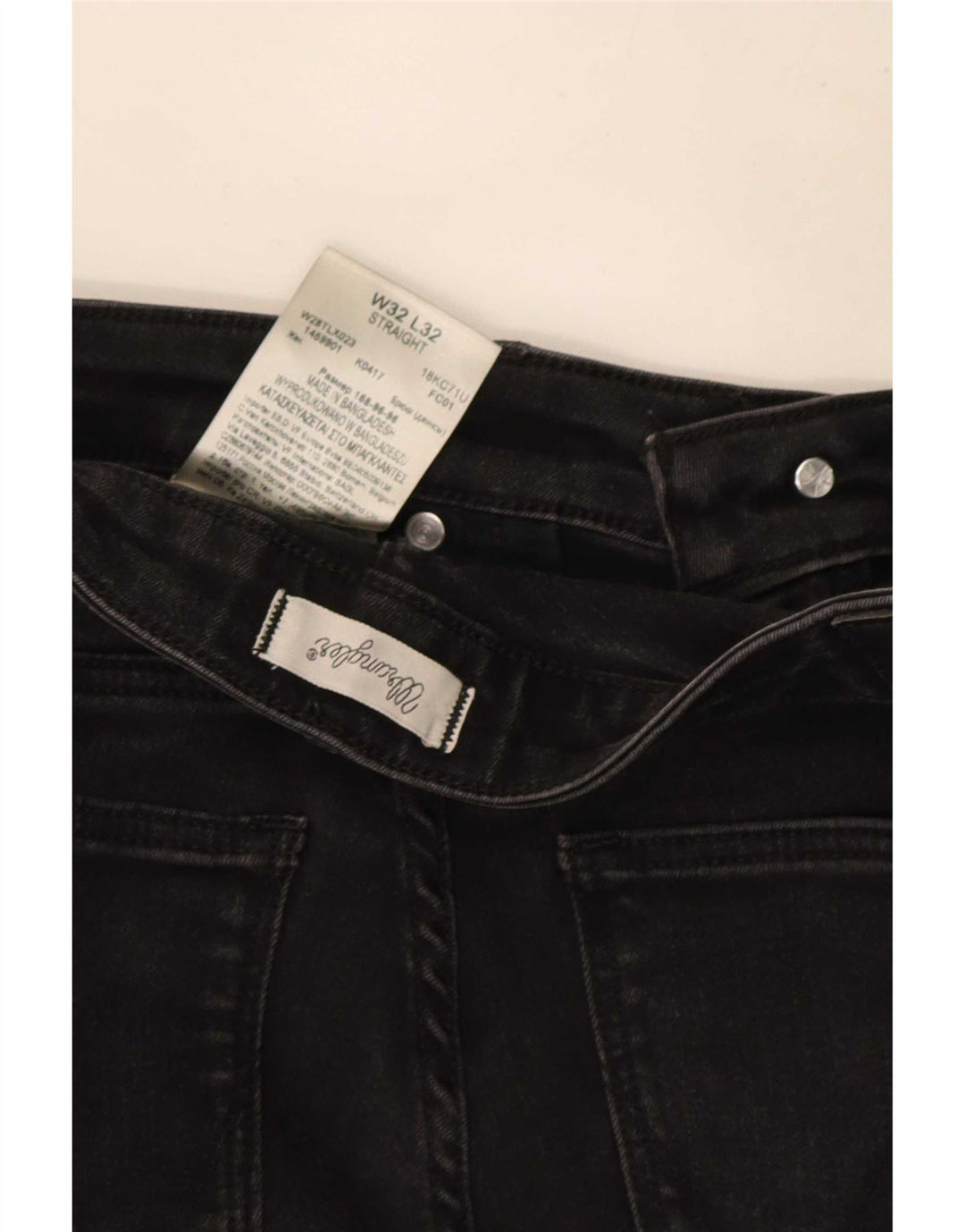 Blugi drepti pentru femei Wrangler W32 L32 bumbac negru