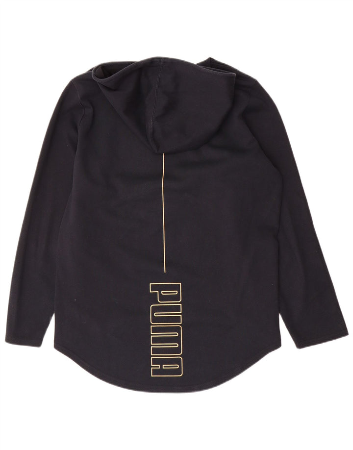 Pulover cu glugă cu grafic Puma pentru femei UK 14, mare, negru, poliester