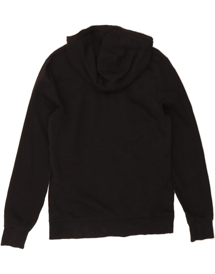 JACK & JONES Mens Graphic Hoodie Jumper Medium Black Cotton Vintage Jack & Jones and Second-Hand Jack & Jones from Messina Hembry 