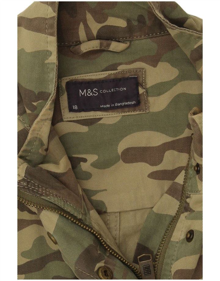 Marks & Spencer jachetă supradimensionată pentru femei UK 18 XL kaki camuflaj