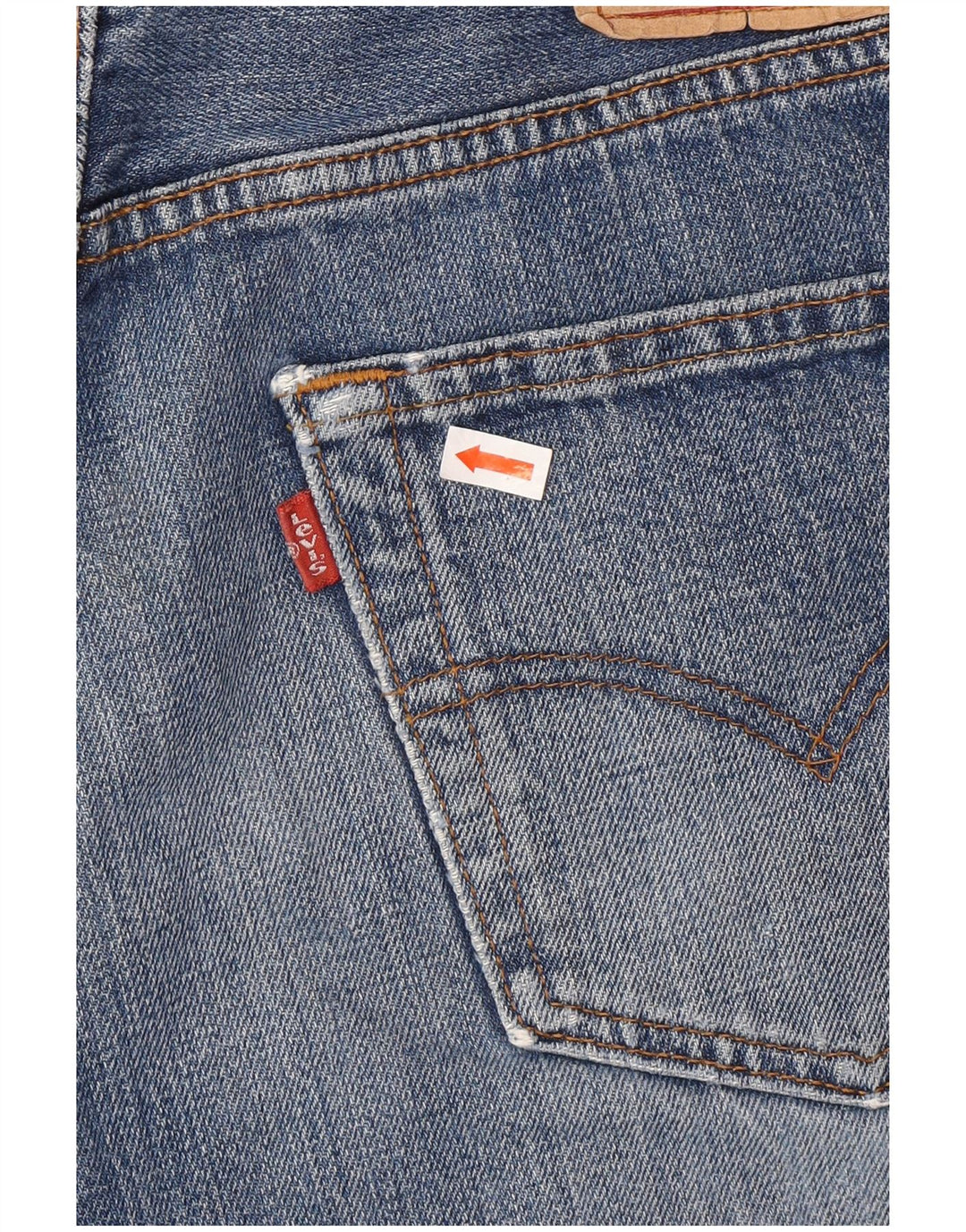 Pantaloni scurți din blugi pentru bărbați LEVI'S 501 W33, bumbac albastru mediu