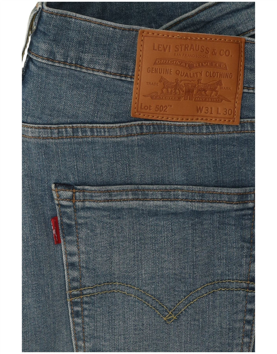Blugi conici pentru bărbați Levi's 502 W31 L28 Bumbac albastru