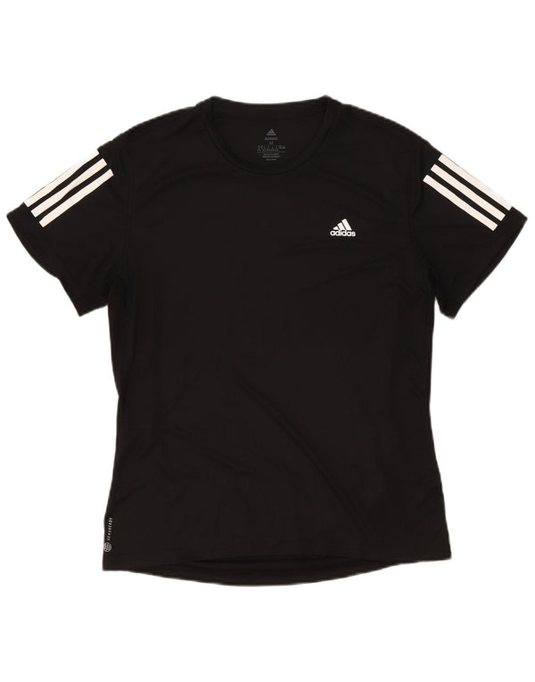 Tricou Adidas Aeroready pentru femei Top UK 12/14 Medium Negru Poliester