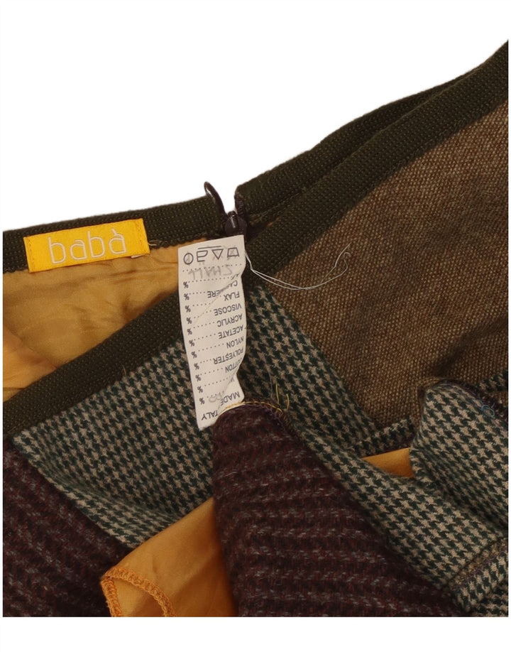 Fustă A-Line Femei Baba W26 Lână Patchwork Multicoloră Mică