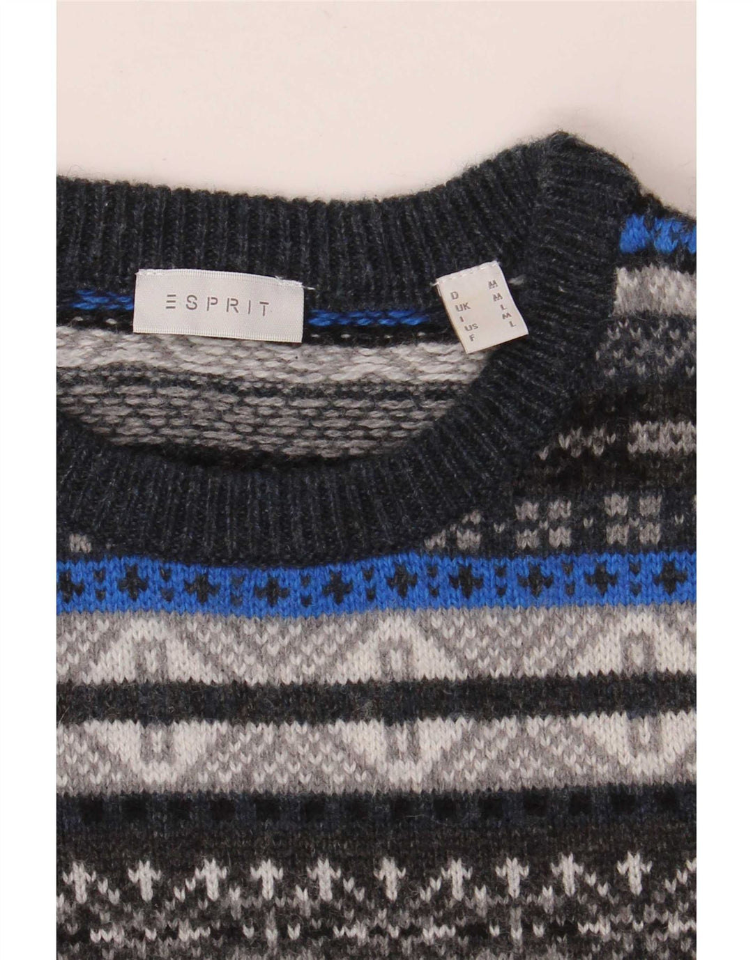 Pulover pentru bărbați Esprit cu decolteu rotund, mijlociu, multicolor, Fair Isle