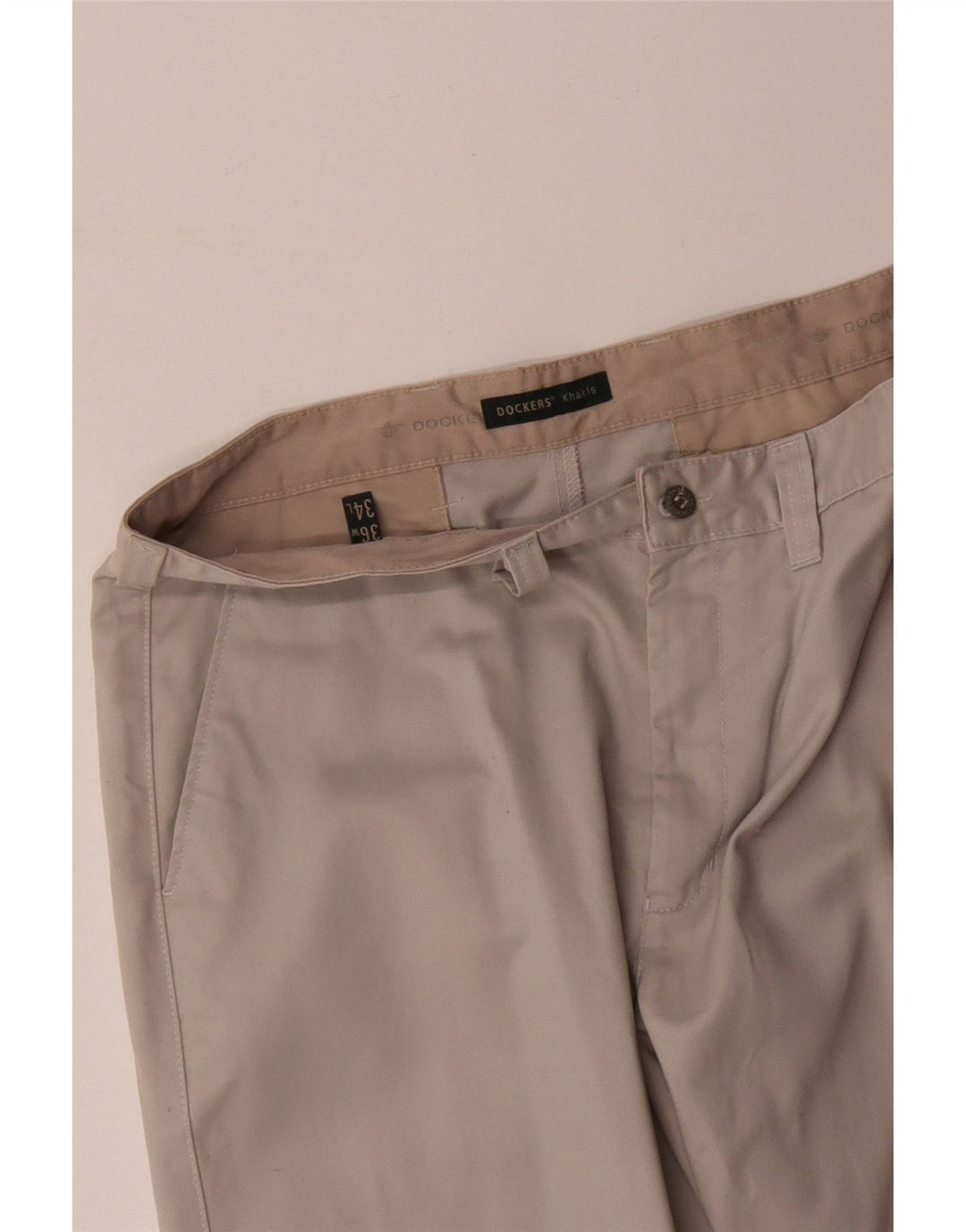 DOCKERS Pantaloni chino drepți kaki pentru bărbați L36 L34 bumbac bej