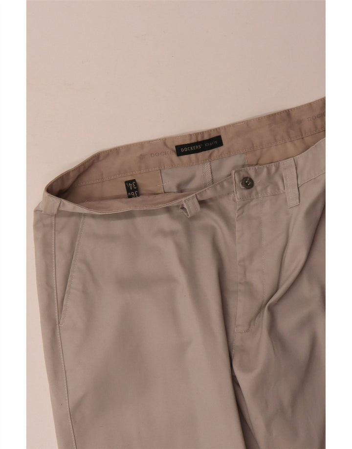 DOCKERS Pantaloni chino drepți kaki pentru bărbați L36 L34 bumbac bej