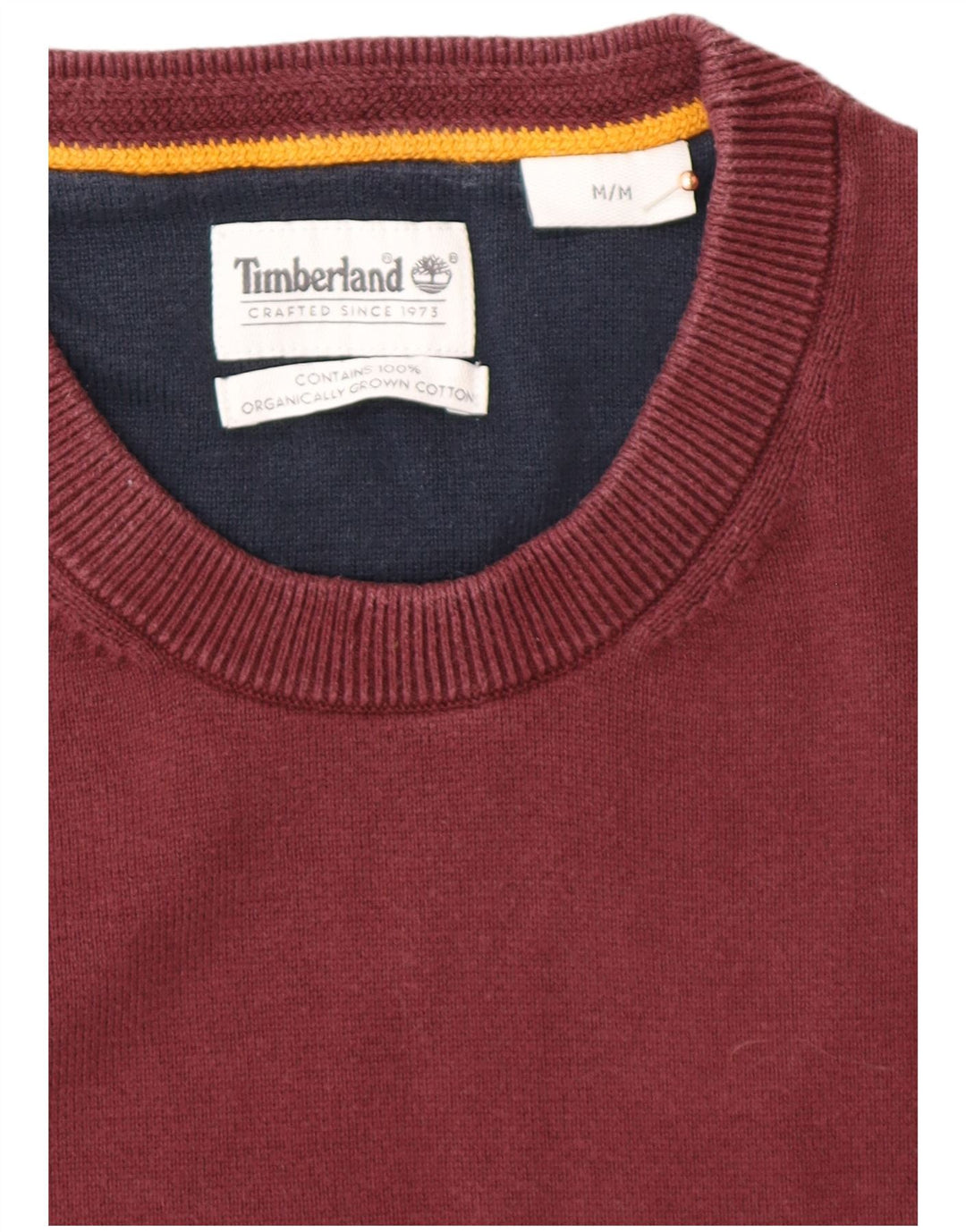 Pulover pentru bărbați TIMBERLAND cu gât crew, bumbac mediu burgundy