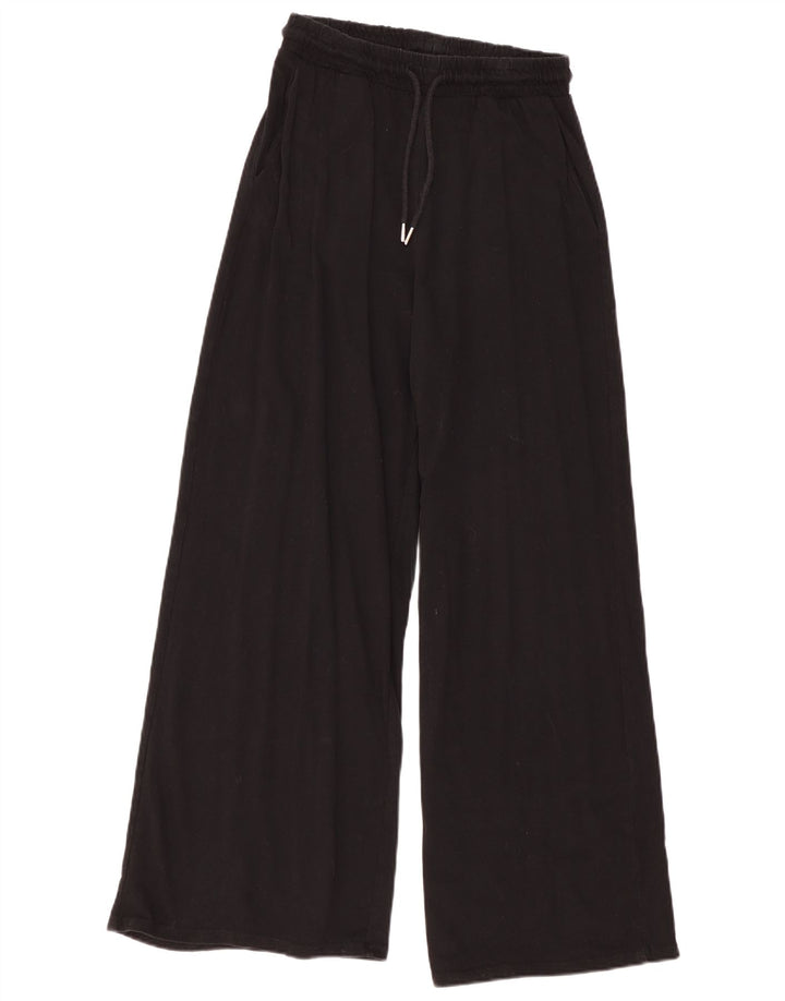 Pantaloni de trening Zara pentru femei UK 14 Medium Black Bumbac