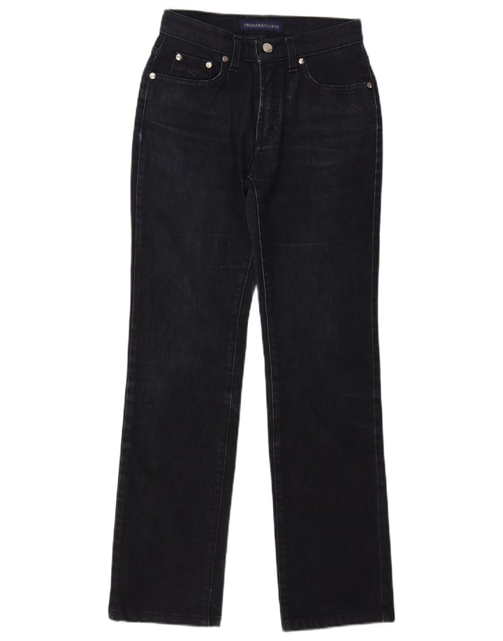Blugi drepti pentru femei Trussardi W24 L28 bleumarin