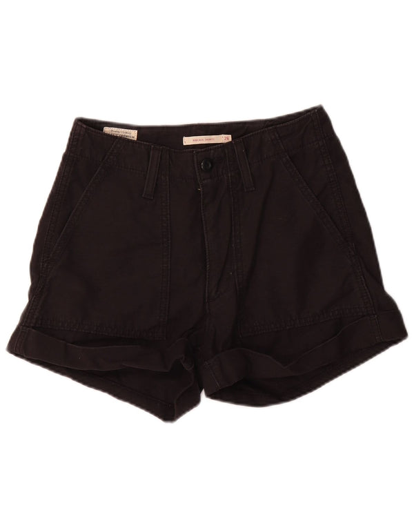 Pantaloni scurti Levi's Ribcage Chino W26 Small, bumbac negru