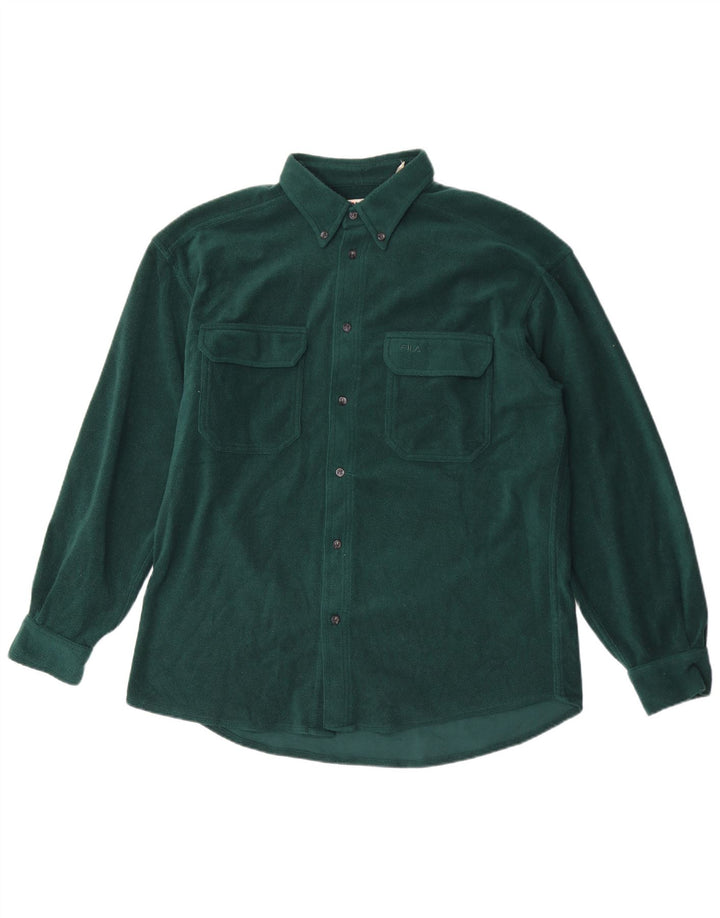 Cămașă pentru bărbați Fila Fleece Poliester verde mare
