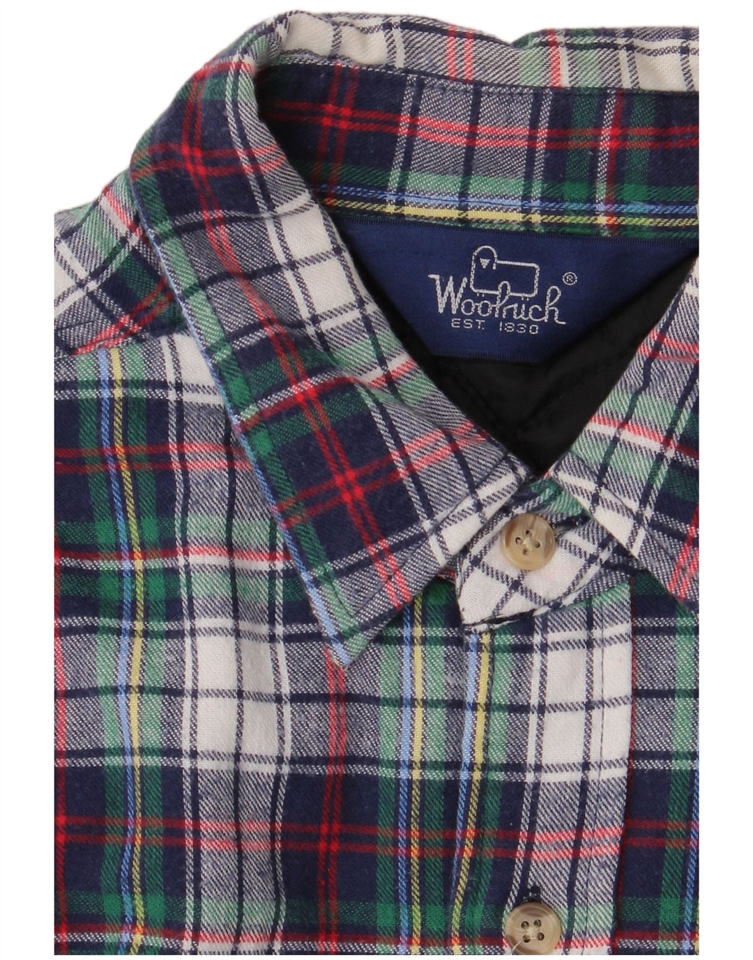 Cămașă de flanel pentru bărbați WOOLRICH, cu carouri mari bleumarin