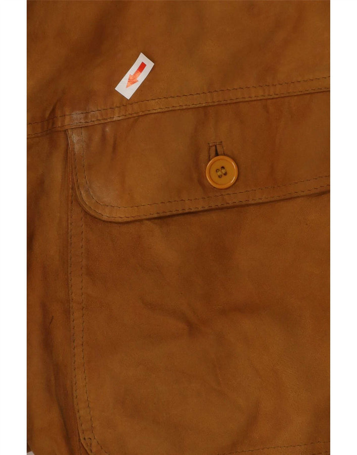 Bomber vintage pentru bărbați din piele intoarsa UK 38 Bej mediu
