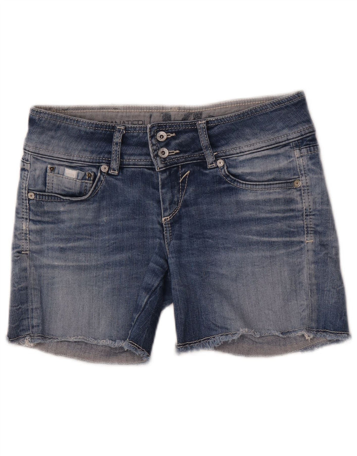 Pantaloni scurți din denim GUESS W26 Small Blue Bumbac