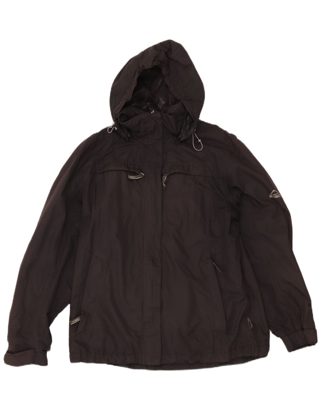 MC KINLEY Womens Hooded Rain Jacket UK 18 XL Black