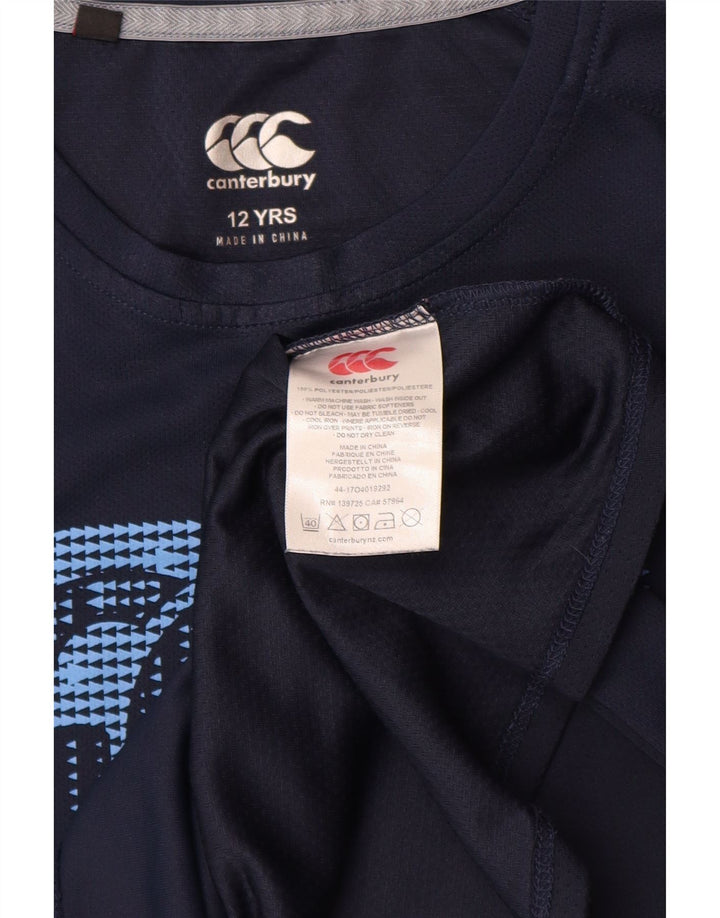 CANTERBURY Tricou grafic pentru baieti Top 11-12 ani Poliester bleumarin
