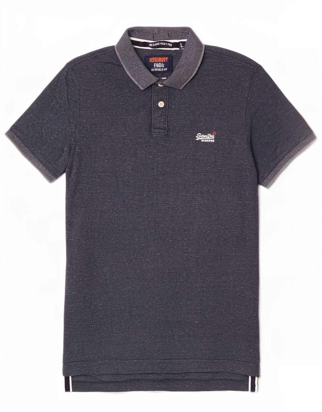 Tricou polo pentru bărbați Superdry, mare, albastru marin, bumbac cu pete