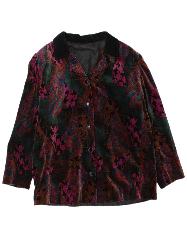 Blazer Vintage pentru femei cu 5 nasturi, UK 16, mare, multicolor, cachetele