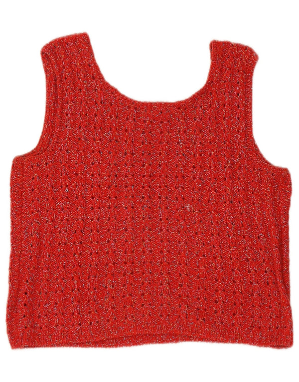 Bluză Valentino pentru femei Crop Knit Top UK 12 Medium Red