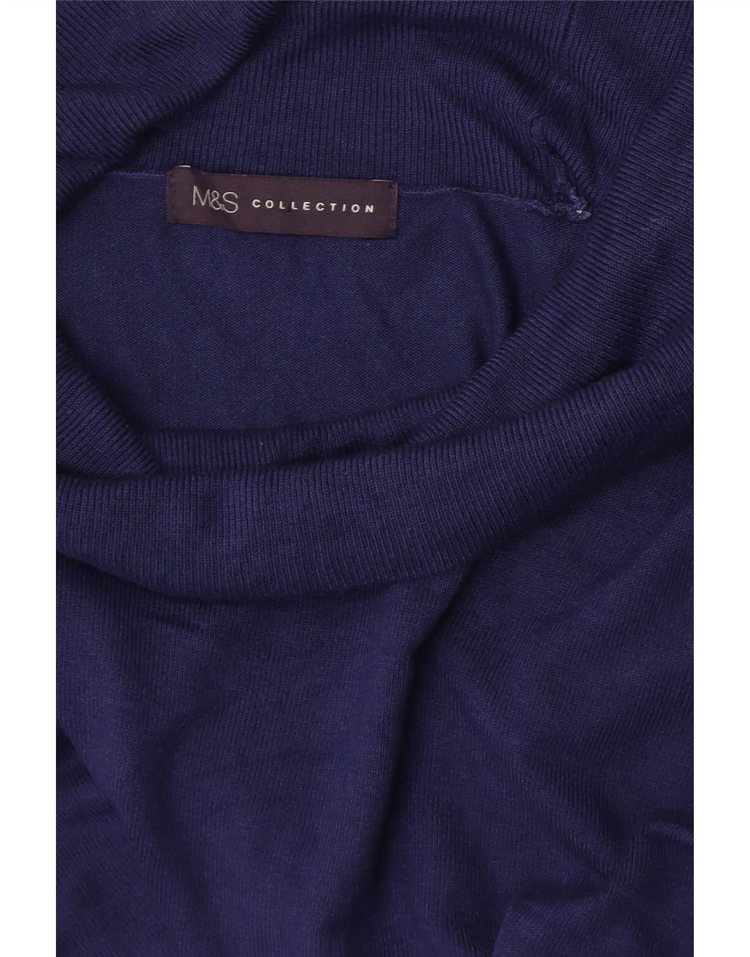 Pulover pentru femei Marks & Spencer cu gât rulat, UK 10 Mic, bleumarin