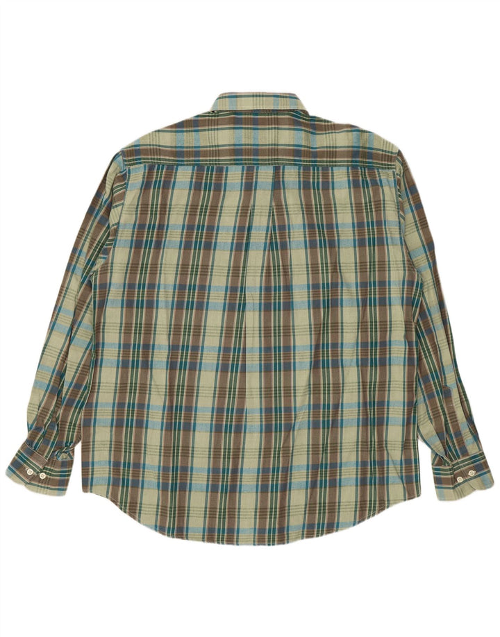 Cămașă Vintage pentru bărbați din flanel, mare, multicolor, din bumbac cu carouri