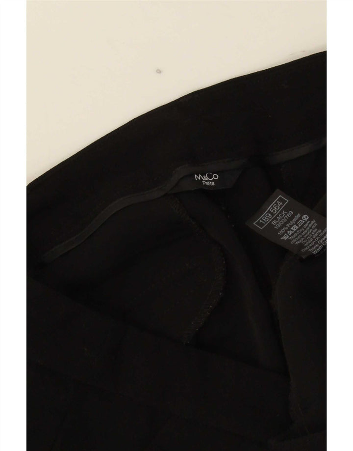 Pantaloni chino subțiri pentru femei M&Co UK 12 Medium L32 L25 Poliester negru