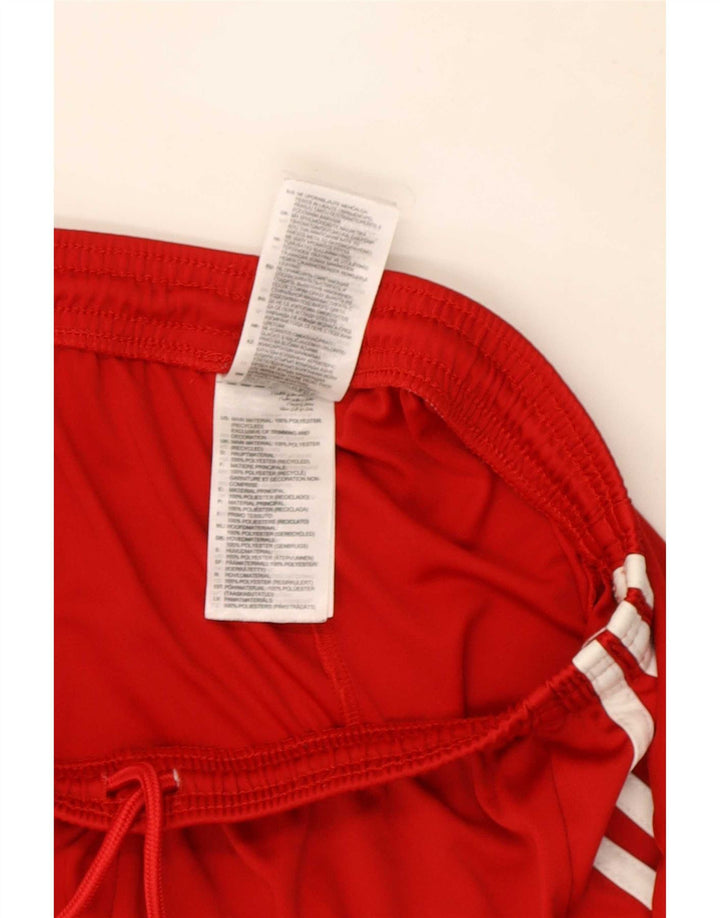 Pantaloni scurți sport pentru bărbați Adidas Climalite, poliester roșu mediu