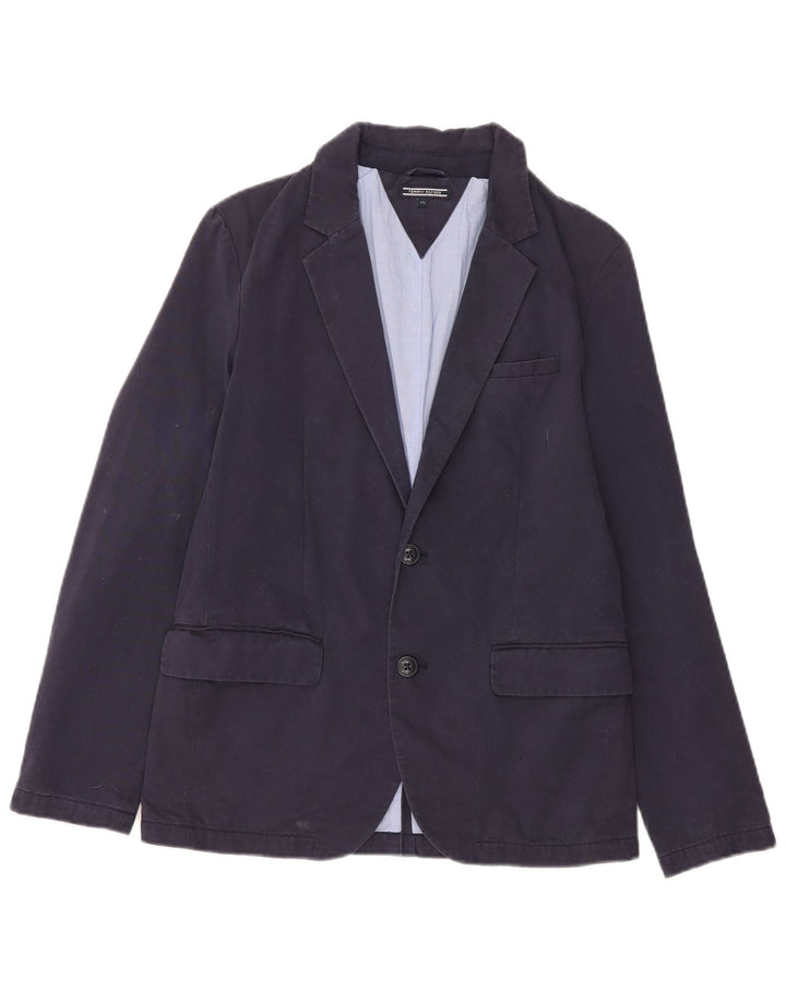 Sacou Tommy Hilfiger pentru băieți, cu 2 nasturi, 15-16 ani, bumbac, albastru bleumarin