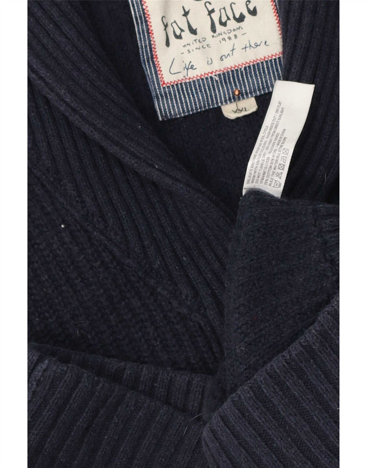 Pulover cardigan pentru bărbați Fat Face 2XL bumbac bleumarin
