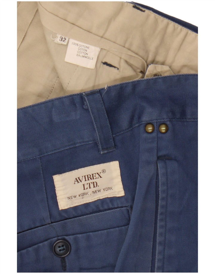 Pantaloni chino pentru bărbați AVIREX L32 L29, bumbac albastru