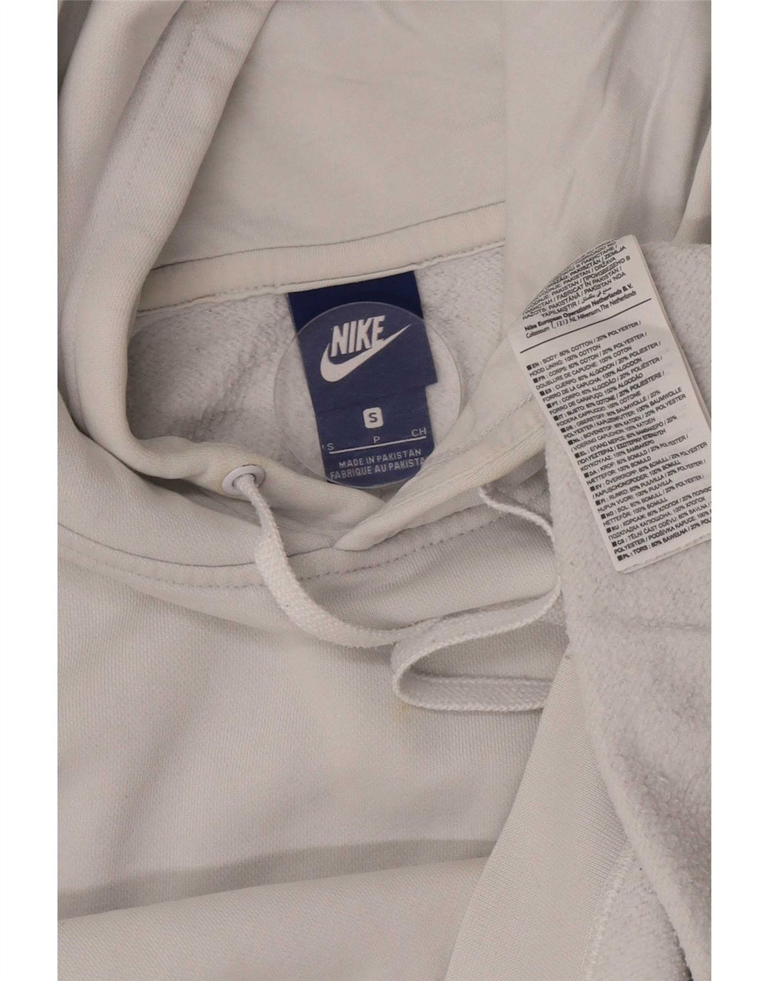 Pulover Nike pentru bărbați, bumbac alb mic